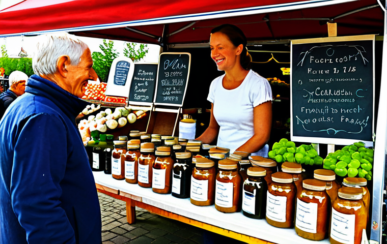 천연 스킨케어의 유통 경로와 전략 - Local Farmer's Market Stall**

"A vibrant stall at a Dutch farmer's market overflowing with natural ...