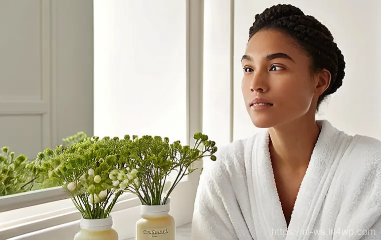 천연 스킨케어의 영향력 있는 브랜드 - **Prompt 1: Serene Morning Skincare Ritual**
"A young woman, appearing to be in her late twentie...