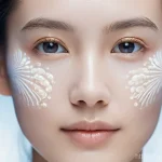 Home 20 천연 스킨케어의 새로운 발견 - **Prompt 1: The Balanced Skin Microbiome**
"A close-up portrait of a serene woman, aged 25-35, w...