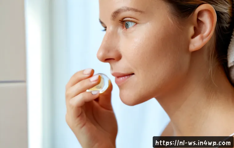천연 스킨케어로 과도한 피지 조절하기 - Photorealistic close-up of a Dutch woman in her early 30s with naturally balanced, healthy-looking f...